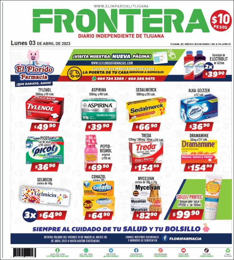 Portada de Frontera (México)