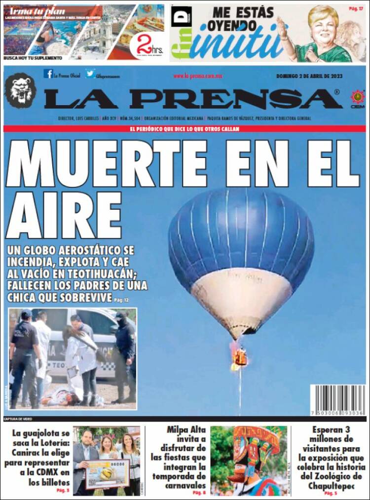 Portada de La Prensa (México)