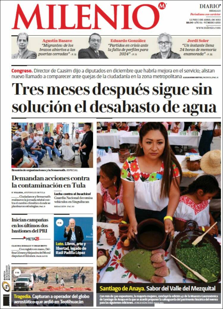 Portada de Milenio de Hidalgo (México)