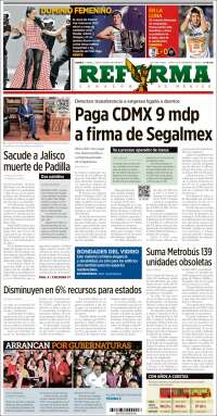 Portada de Reforma (México)