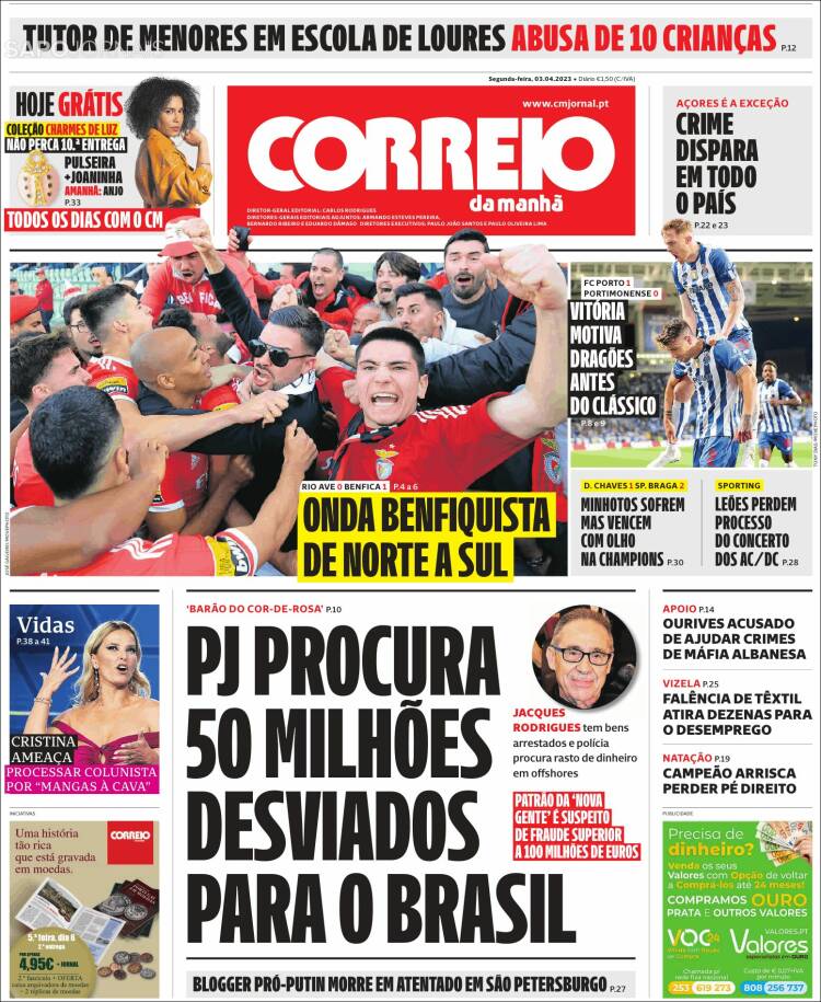 Portada de Correio da Manhã (Portugal)