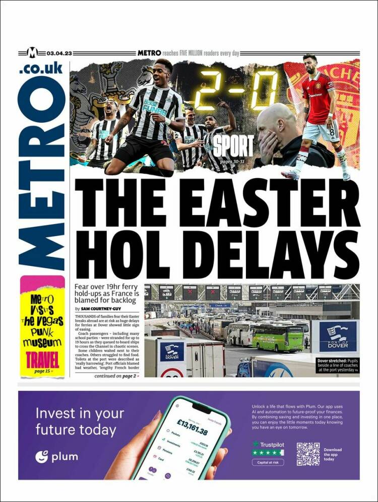 Portada de Metro (Reino Unido)