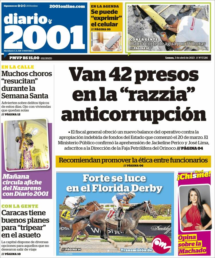 Portada de 2001 - Dosmiluno (Venezuela)