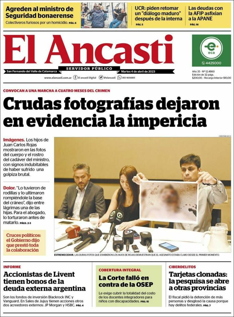 Portada de El Ancasti (Argentina)