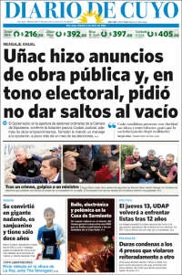 Portada de Diario de Cuyo (Argentina)