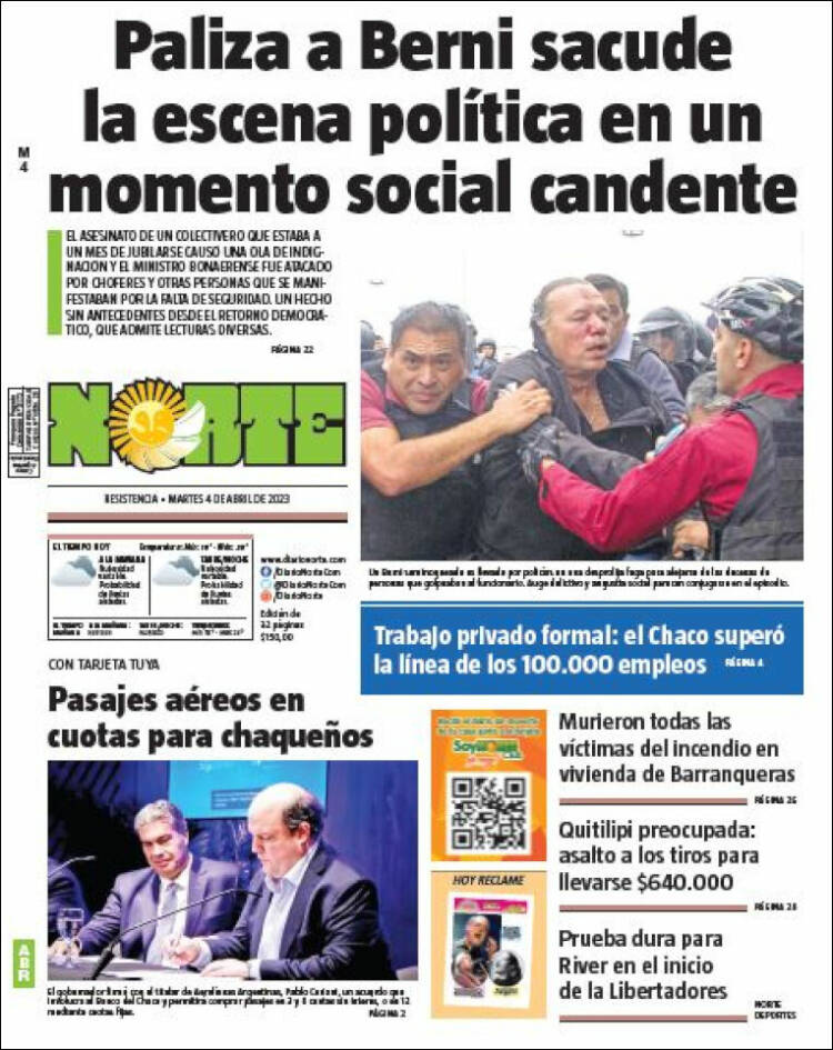 Portada de Diario Norte (Argentina)