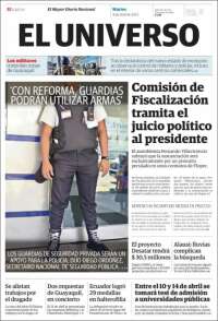 Portada de El Universo - Ecuador (Ecuador)