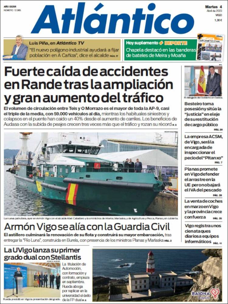 Portada de Atlántico Diario (España)