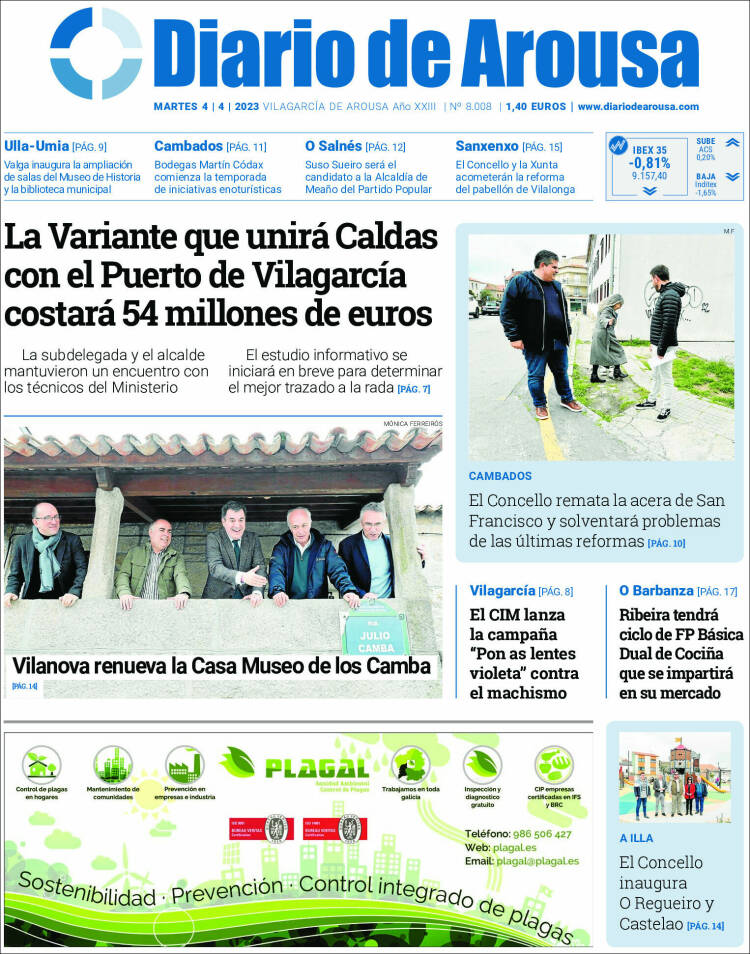 Portada de Diario de Arousa (España)