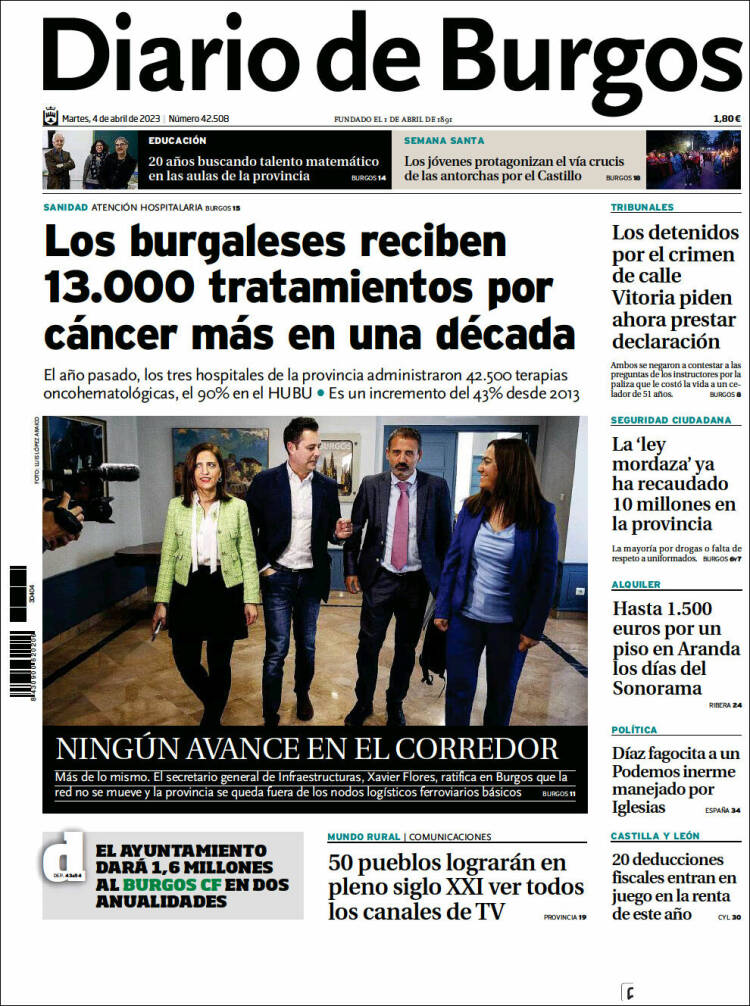 Portada de Diario de Burgos (España)