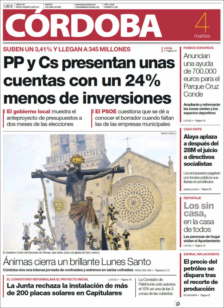 Portada de Diario de Córdoba (España)