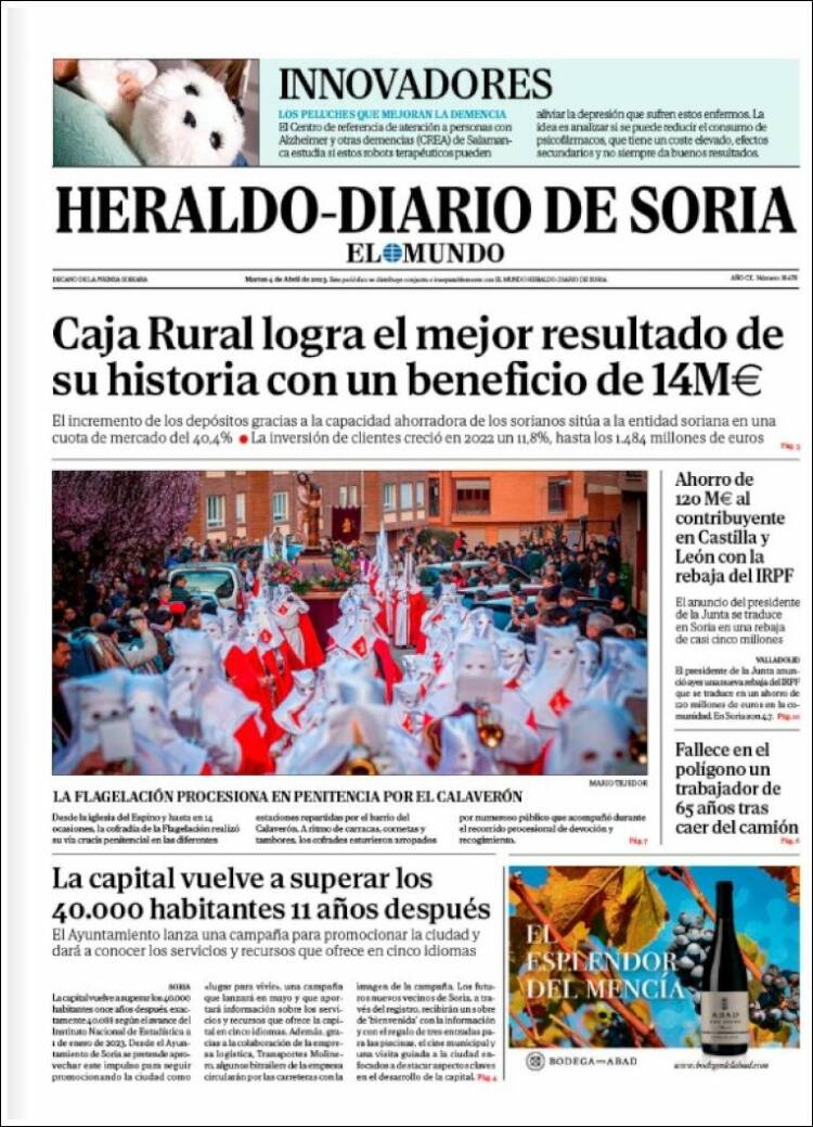 Portada de Diario de Soria (España)