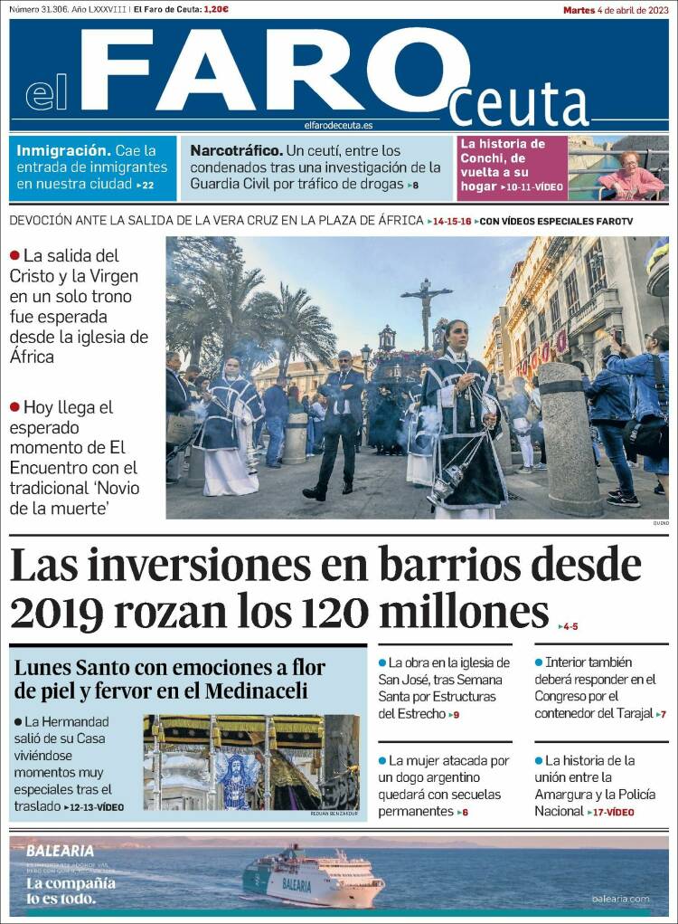 Portada de El Faro de Ceuta (España)