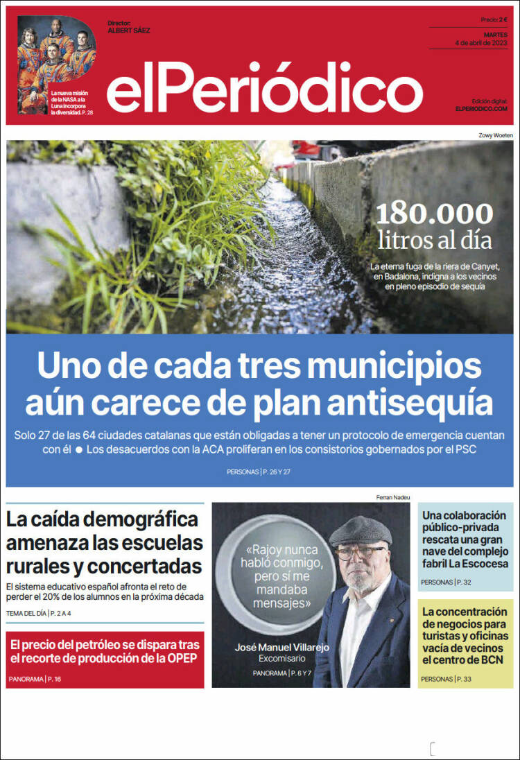 Portada de El Periódico (España)