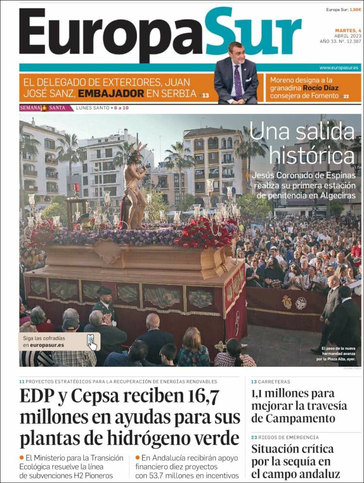 Portada de Europa Sur (España)