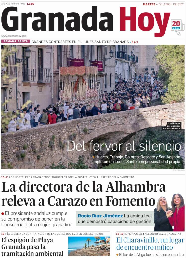 Portada de Granada Hoy (España)