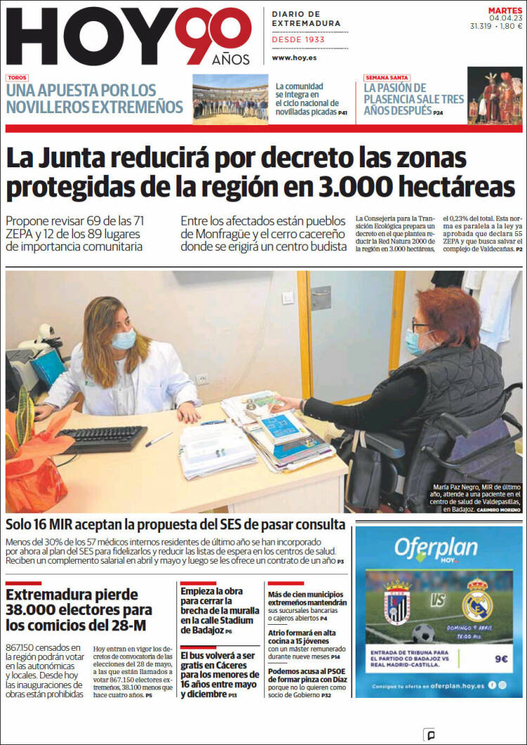 Portada de Hoy - Badajoz (España)