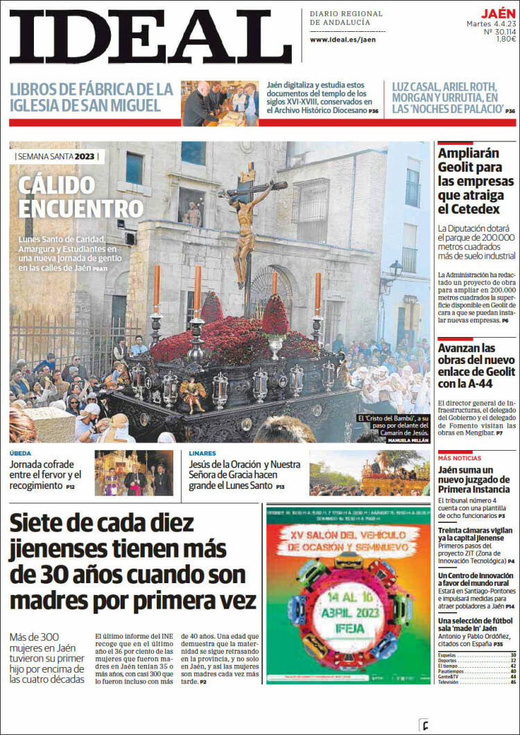 Portada de El Ideal de Jaén (España)