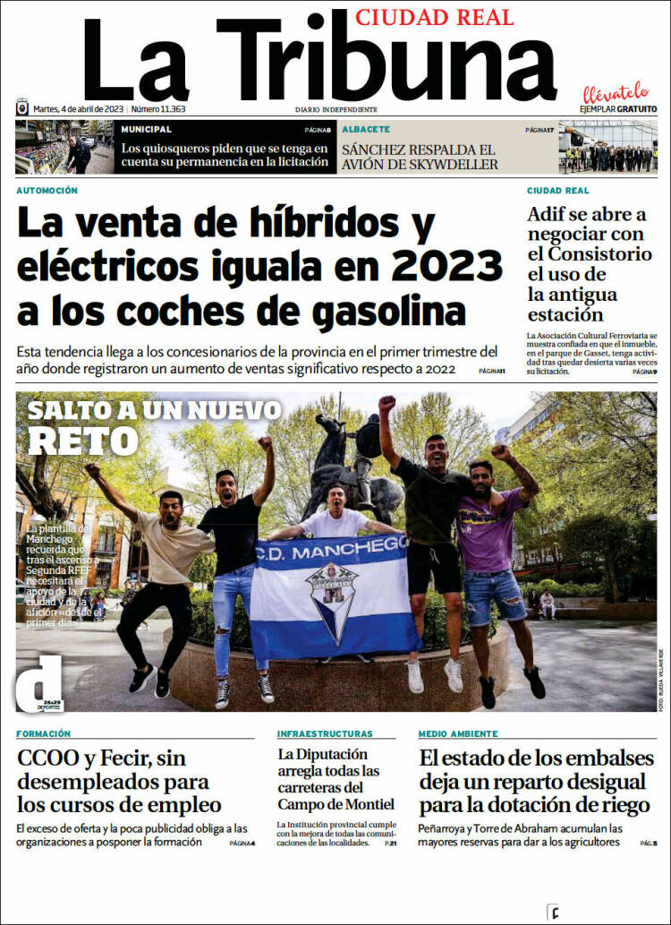 Portada de La Tribuna de Ciudad Real (España)