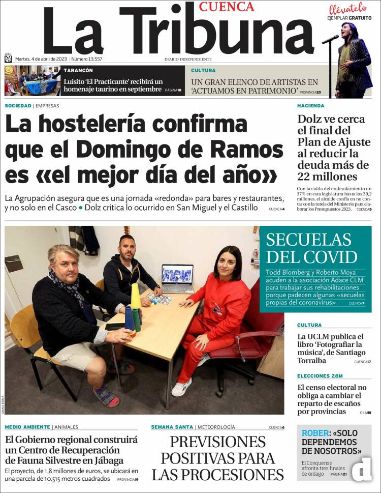 Portada de La Tribuna de Cuenca (España)