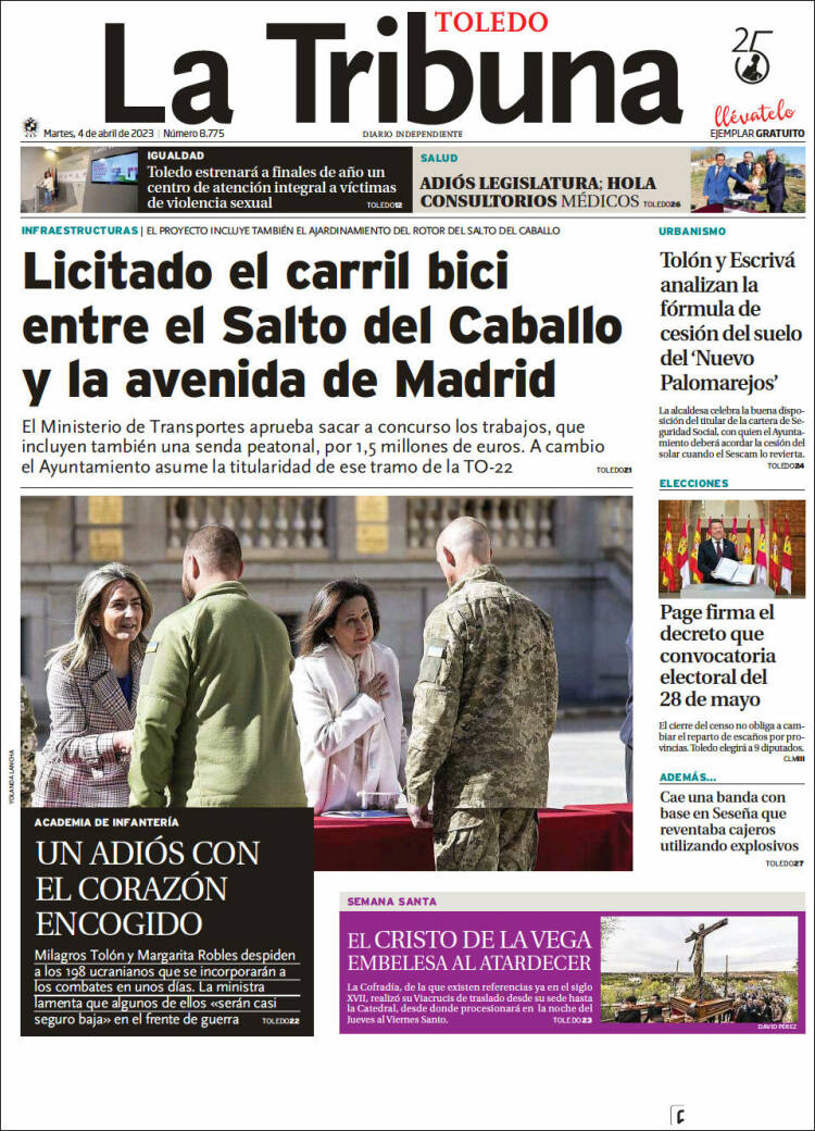 Portada de La Tribuna de Toledo (España)