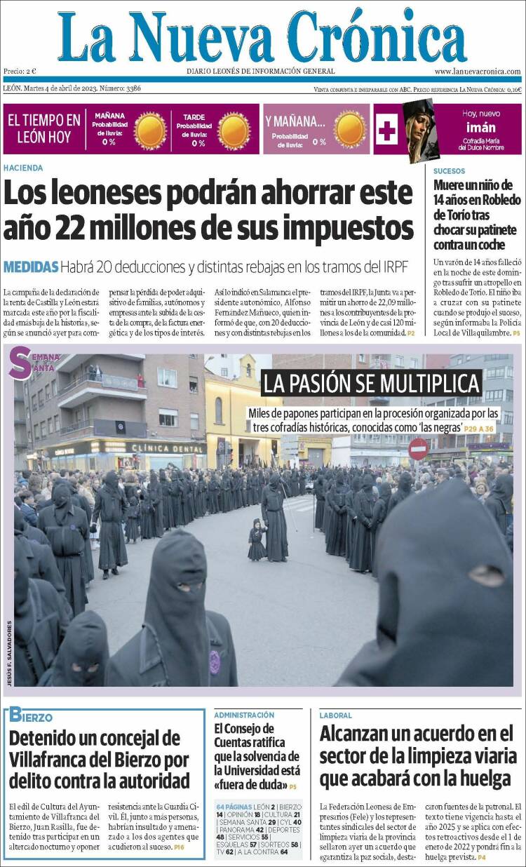 Portada de La Nueva Crónica (España)
