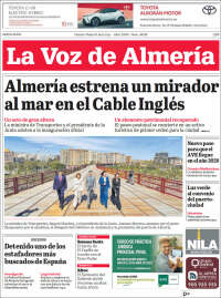 Portada de La Voz de Almería (España)