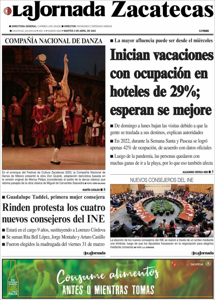 Portada de Jornada de Zacatecas (M&eacute;xico)