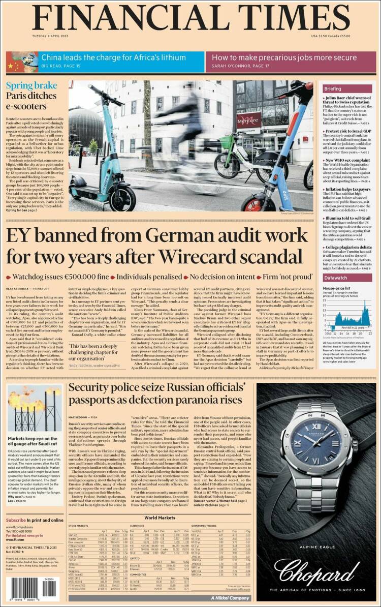 Portada de Financial Times - USA (USA)