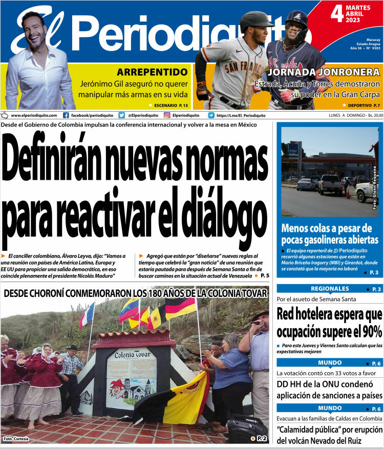 Portada de Periodiquito de Aragua (Venezuela)
