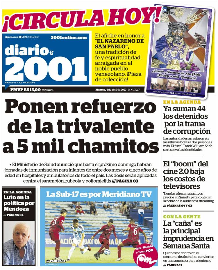 Portada de 2001 - Dosmiluno (Venezuela)