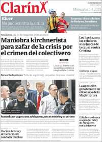 Portada de Clarín (Argentina)