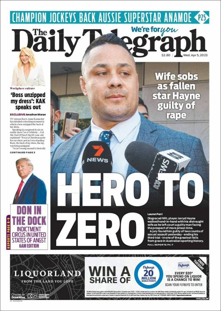 Portada de The Daily Telegraph (Australia)