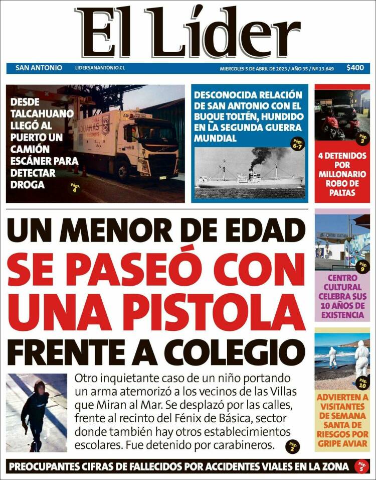 Portada de Lider de San Antonio (Chile)