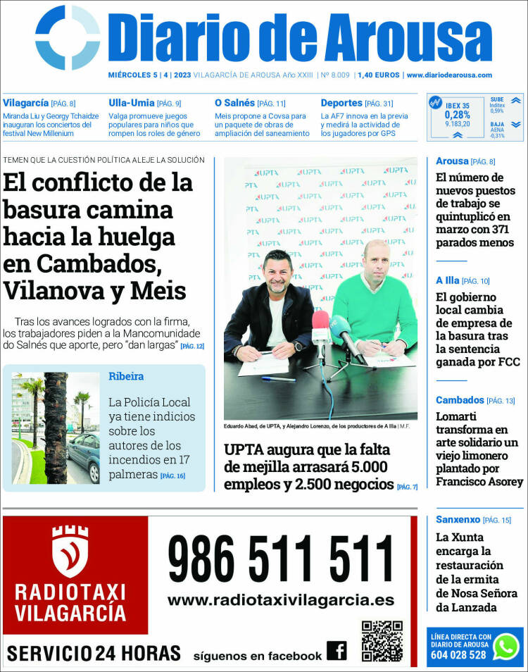 Portada de Diario de Arousa (España)