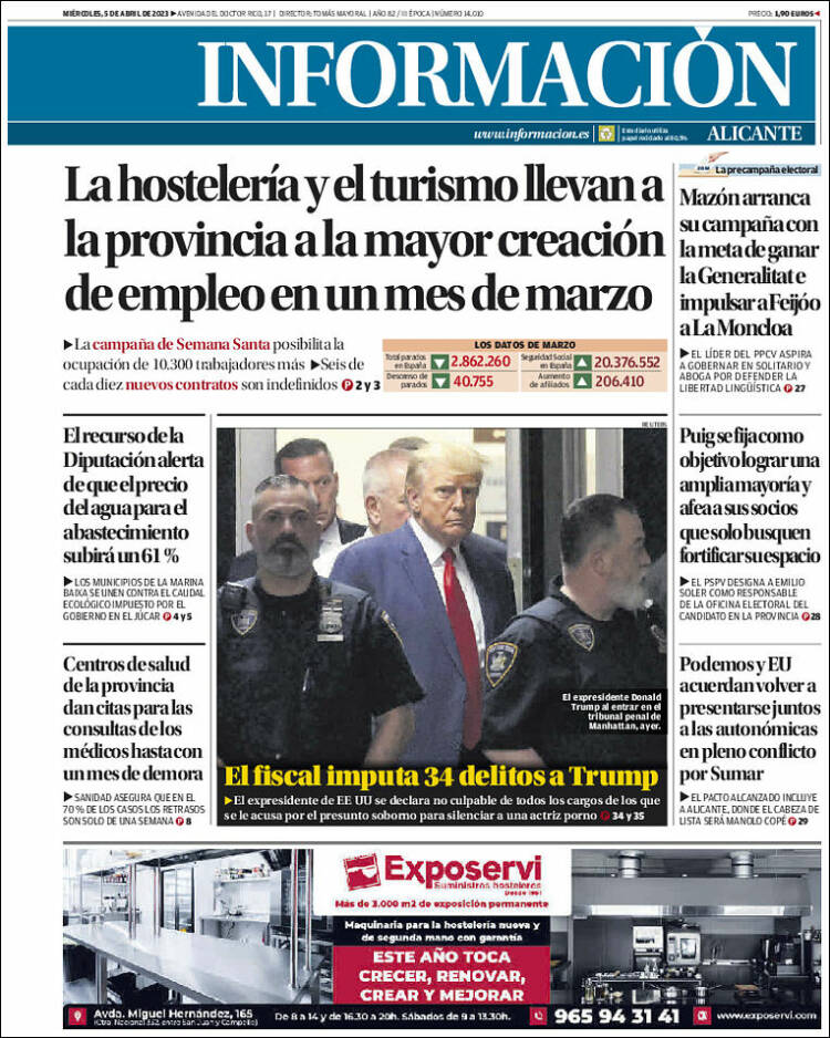 Portada de Diario Información (España)