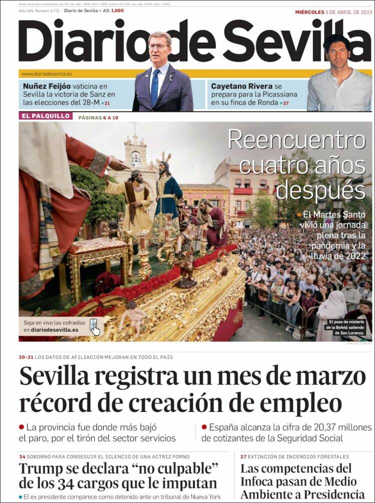 Portada de Diario de Sevilla (España)