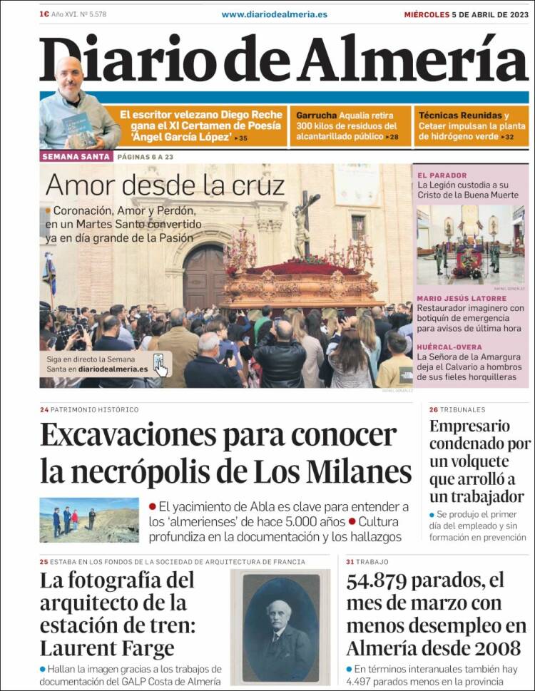 Portada de Diario de Almería (España)