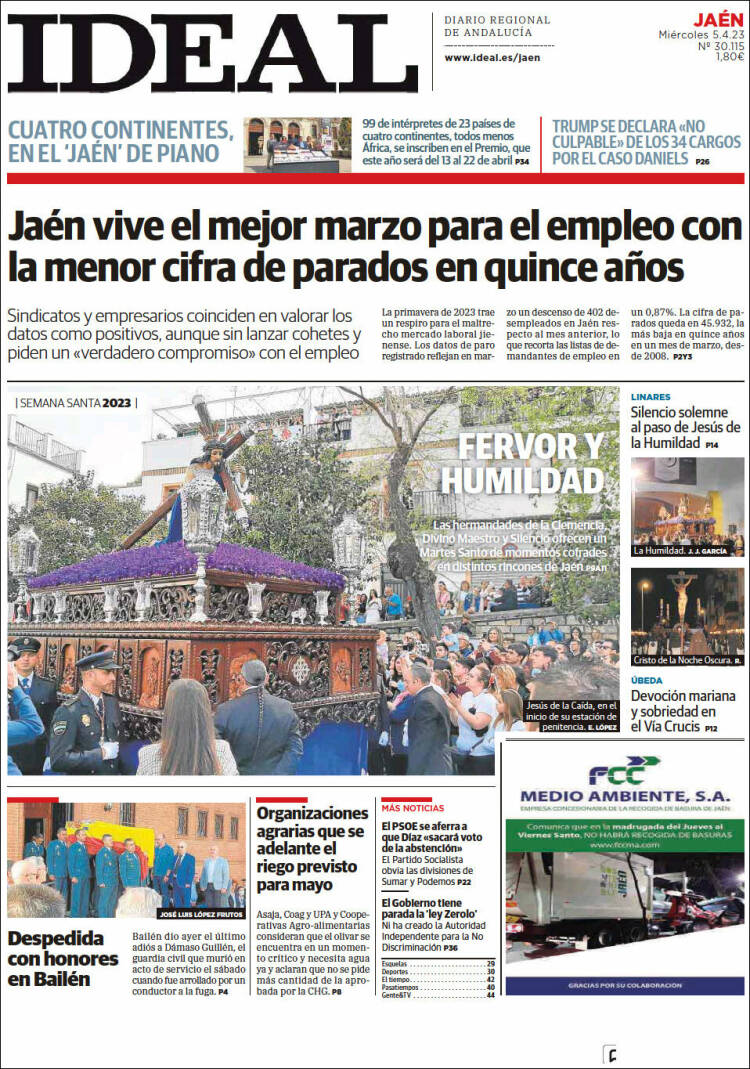 Portada de El Ideal de Jaén (España)