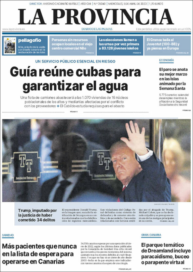 Portada de La Provincia (España)
