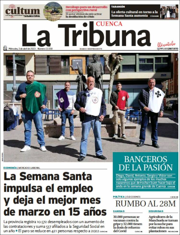Portada de La Tribuna de Cuenca (España)