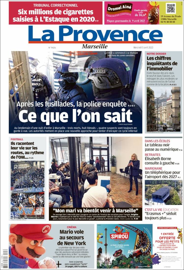 Portada de La Provence (Francia)
