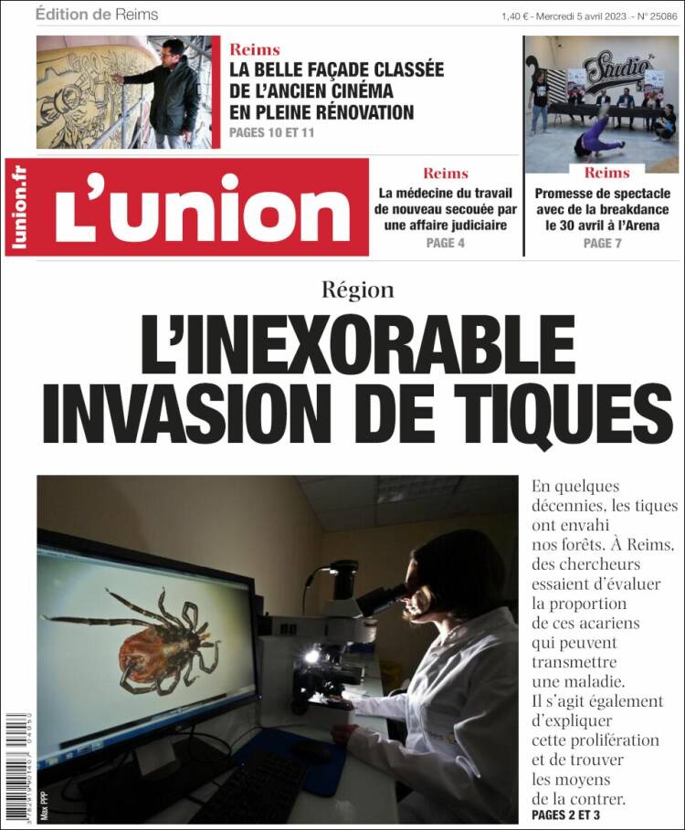 Portada de L'Union (Francia)