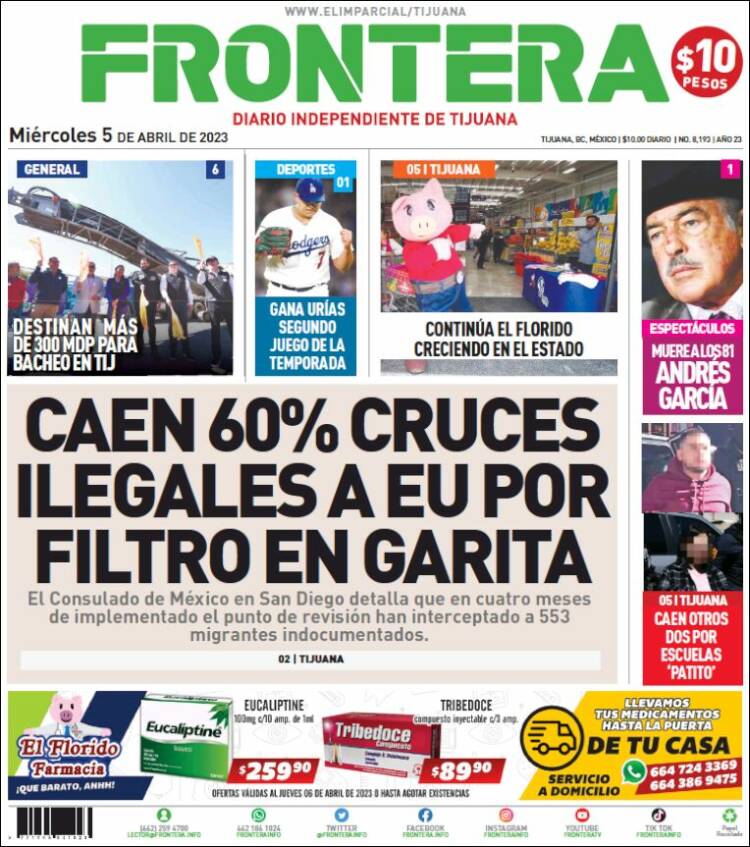 Portada de Frontera (México)