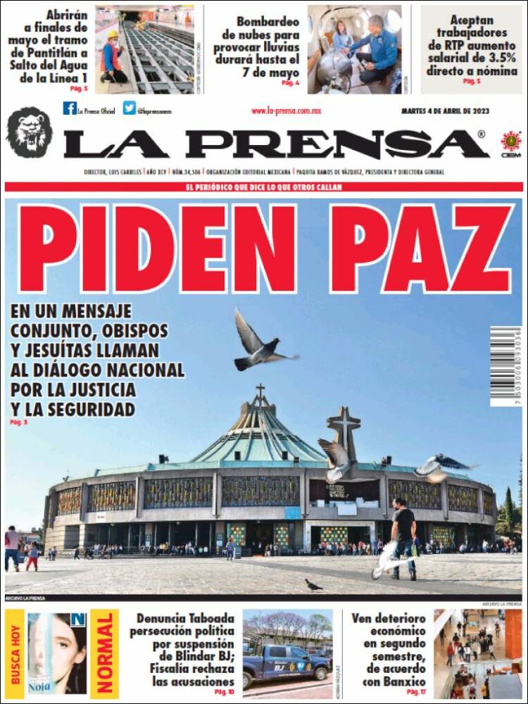 Portada de La Prensa (México)