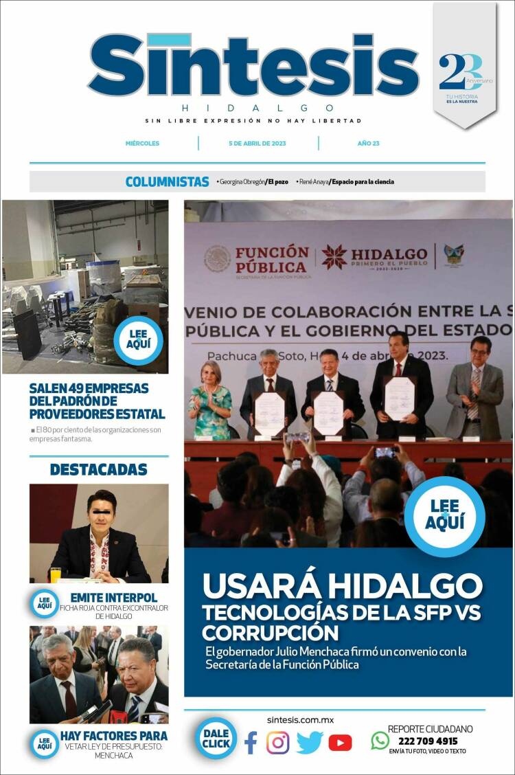 Portada de Sistesis - Hidalgo (México)