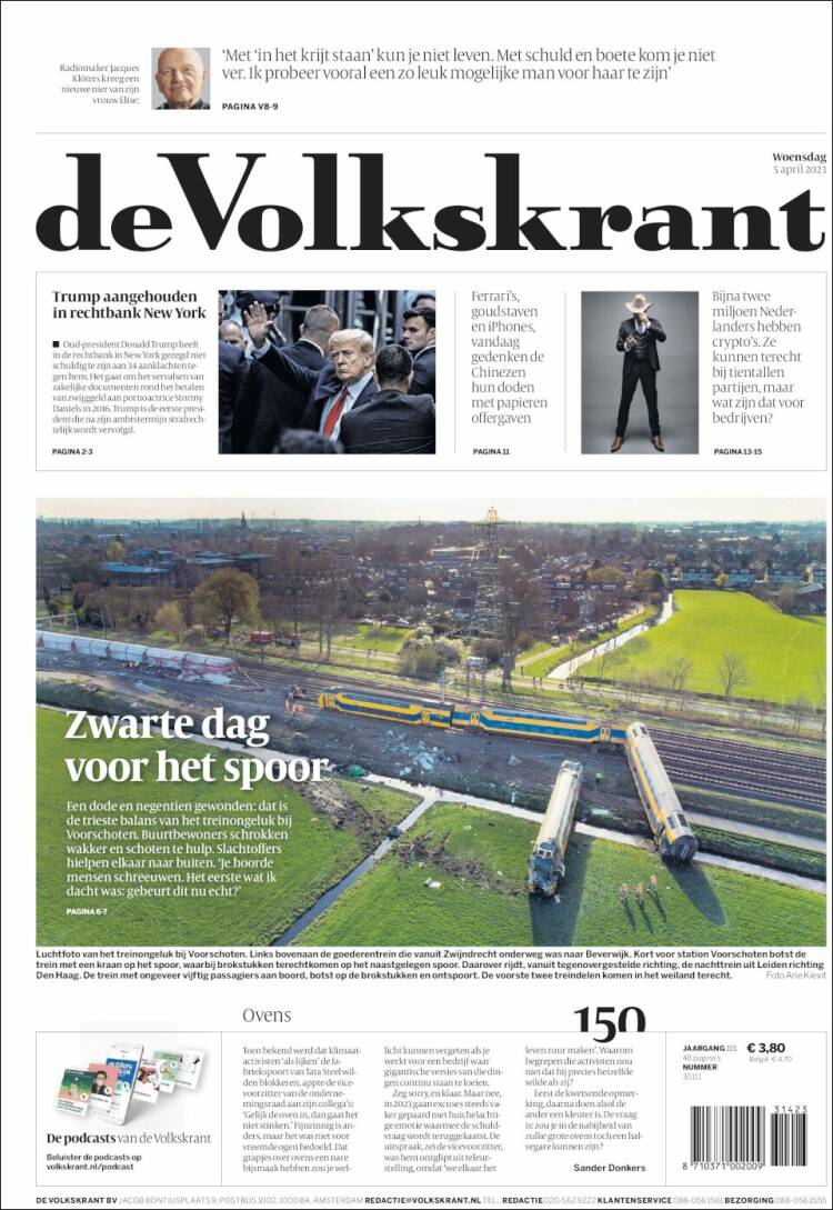 Portada de De Volkskrant (Pays-Bas)