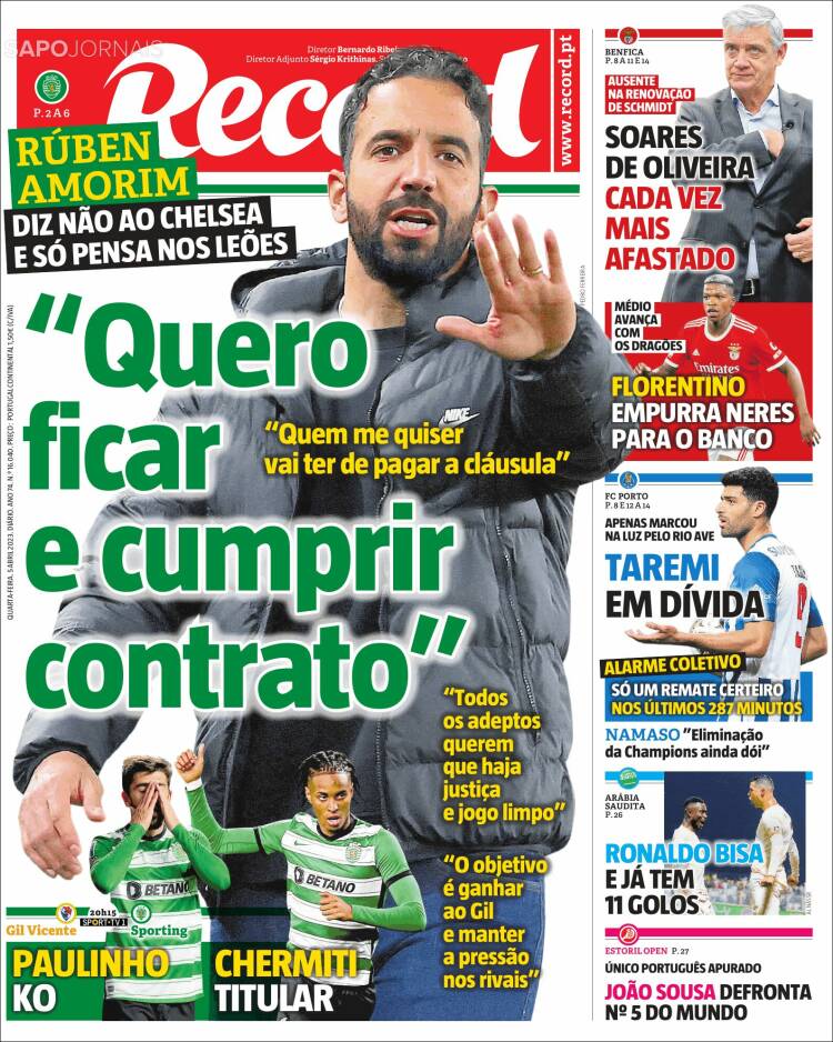 Portada de Record (Portugal)