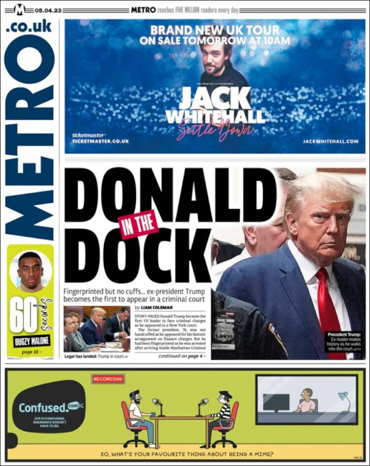 Portada de Metro (Reino Unido)