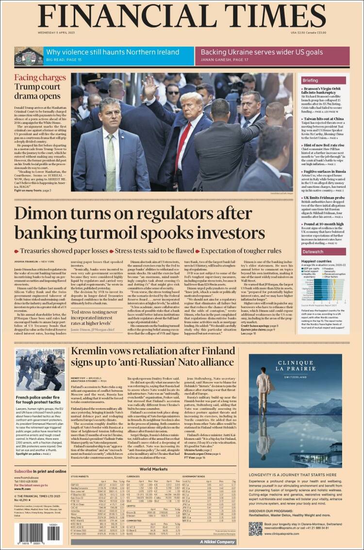 Portada de Financial Times - USA (États-Unis)